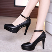 Ankle Buckle Stilettos Shoes Women Pumps 2022 Spring High Heel Shoes Elegant Office Shoe Ladies Wedding Shoes Big Size 41 42 2024 - buy cheap