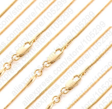 Wholesale 10PCS Necklace 16-30" Yellow Gold Filled Chain Snake Chain For Pendant With Lobster Clasps Woman Jewelry Gift 2024 - buy cheap