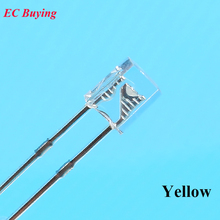 100pcs Square 2*3*4mm Ultra Bright LED Transparent Light Emitting Diode Lamp 2x3x4mm Yellow Led Diodes 2024 - buy cheap