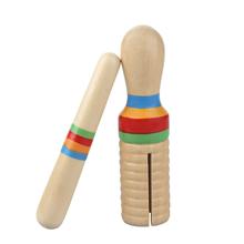 Красочный деревянный гуиро-эхолот с стук-палкой орф инструмент для детей детская музыкальная игрушка 2024 - купить недорого