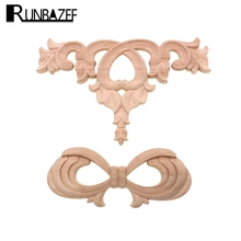 RUNBAZEF Solid Wood Furniture Home Decor Decoration Accessories New Carved Door Heart Flower Miniature Figurines Levitation 2024 - buy cheap