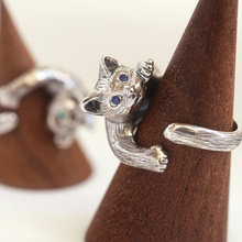 Wholesale Vintage Adjustable Cat Wrap Ring Retro Animal Cat Men Rings High Quality Brand Designer Cat Jewelry Cs Go 2024 - buy cheap