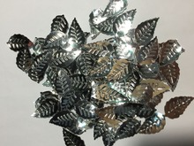 50g/lot Leaf Sequins 13*24mm PVC Sewing DIY Garment Accessory Leaves With 2 Holes Silver Confetti 2024 - buy cheap