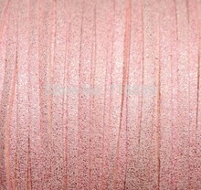 Free Ship  100 Meters 10mm x 1.5mm Metallic Pink Flat Faux Suede Leather Cord For Necklace and Bracelet 2024 - buy cheap