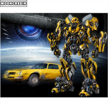 Diy diamante bordado dos desenhos animados bumblebee pintura diamante venda ponto cruz strass pintura por números presente do bebê decoração casa 2024 - compre barato