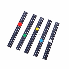 Kit de automatização de luz de led smd 100, 0603 peças, 5 cores, luz vermelha, verde, azul, amarela, branca, luzes de led, smd, dropship 2024 - compre barato