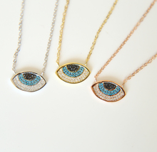 hot sell Mini Evil Eye Necklace Delicate Women Charm rose gold color eye pendant Necklace 2024 - buy cheap