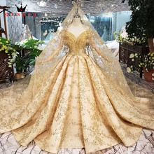 Fotos reais de 100%, vestidos de casamento de luxo, vestido de baile com lantejoulas macias, contas de cristal de tule, nova, customizada, sk02 2024 - compre barato