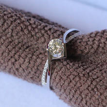 Pretty G14K Ring for Her Christmas Valentine Gift 0.5Ct Test Positive Moissanite Wedding Rings for Lover Real 14K 585 White Gold 2024 - buy cheap