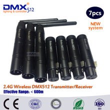 Colornie Hot sale 7pcs/lot  Wireless DMX plug  2.4G wireless dmx transmitter and Receiver 2024 - buy cheap