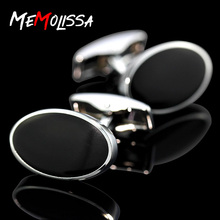 MeMolissa 3 Pairs 2018 New Oval Black Opal Men's Cufflinks Wedding Cufflinks High Quality men jewelry Bouton De Manchette 2024 - buy cheap
