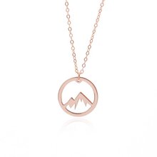 Simple Nature Snowy Mountain Necklace Circle Round Mountain Range Nature Lover Necklaces Geometric hill Sports landscape jewelry 2024 - buy cheap