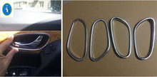 Yimaautotrims авто аксессуар хромированная, для внутренней дверной ручки рамка чаша крышка Накладка для Nissan Rogue / X-trail T32 2014 2015 2016 ABS 2024 - купить недорого