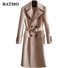 BATMO 2019 new arrival autumn&winter high quality wool casual trench coat men,men's X-long trench coat,plus-size S-6XL  112511 2024 - buy cheap