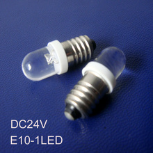 Alta qualidade, 24v e10, e10 luz, e10 lâmpada, e10 24v led, e10 lâmpada, e10 luz de advertência, e10 luz de sinal, e10 24vdc, frete grátis 10 pc/lote