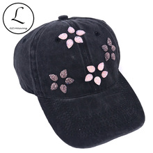 GZHilovingL Mulher Resina Broca Strass boné de beisebol Verão Casual Cotton Flower Snapback Bonés E chapéus Esporte ao ar livre Chapéus de Sol 2024 - compre barato