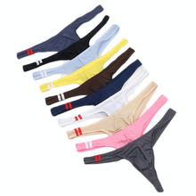 10PCS Sexy Men Thong Briefs Underwear Thong Ice Silk Thin Panties Men Lingerie Brief Male Underpants 2024 - buy cheap