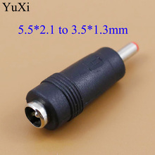 Conector adaptador de corriente continua, conector cabeza de conversión CC hembra 5,5x2,1mm, enchufe de giro macho 3,5x1,3mm 5,5mm x 2,1mm 5,5/2,1mm 2024 - compra barato
