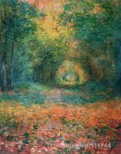 Handmade Oil Painting The Undergrowth in the Forest of Saint Germain by Claude Monet decorative art High quality 2024 - buy cheap