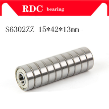 6302 ZZ S6302ZZ bearing  Stainess steel S6302-ZZ Deep Groove ball bearing 15*42*13mm Free Shipping 2024 - buy cheap