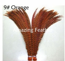 24pcs Orange Colour Pheasant feathers 30-35inch 80-90cm Copper Pheasant tails Feather for backpieces,wings 2024 - buy cheap