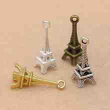 10pcs Antique Silver Plated Eiffel Tower Charms Pendants for Jewelry Accessories Jewelry Making Bracelet Craft Findings 22x8mm 2024 - buy cheap