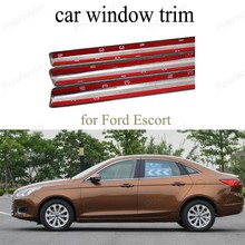 For F-ord Escort Car Styling Window Trim Accessories Stainless Steel without column Decoration Strip 2024 - buy cheap