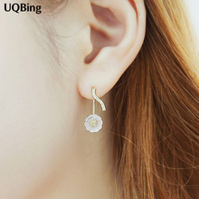 Fashion Elegant  925 Silver Drop Earrings Flower Silver Earrings Jewelry Wholesale Free Shipping 2024 - buy cheap