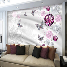 Beibehang-Fondo de foto personalizado, papel tapiz, mural, pintura de la sala de estar, TV, perla, diamante, lujo, mural 3D, papel tapiz 2024 - compra barato