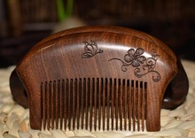 ZGTGLAD Pocket Wooden Comb Natural Gold Sandalwood Super Narrow Tooth Wood Combs Double side engraved small Comb hair 2024 - buy cheap