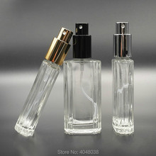 30 ml botella de Spray botella de atomizador de Perfume de vidrio vacío rectángulo Parfum frasco de embalaje cosmético botella de Perfume recargable 10 unids/lote 2024 - compra barato