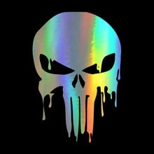 Car Sticker Vinyl 10.1*15cm Bloody Punisher Skull Stickers and Decals Car Styling JDM Funny 3D Auto Wall Window Sticker On Cars 2024 - buy cheap