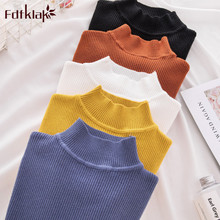 Fdfklak Half-turtleneck warm sweater women knitted winter sweaters tight spring autumn knit sweater women's bottoming pull top 2024 - buy cheap