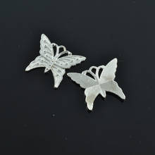 20pcs Silver Plated butterfly Charms alloy Pendants for Bracelet Necklace Jewelry Making Accessories DIY 20*24mm 1735 2024 - buy cheap