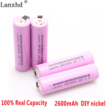 40PCS DIY 18650 Battery INR18650 3.7V Nickel sheets 18650 Rechargeable Li ion Batteries 2600mAh  for Remote control Tools 2024 - buy cheap