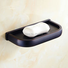 100% Solid Brass Soap Dish Holder Black Bronze Finish Wall Mounted Bathroom Shower Soap Holder Rack ZR2615 2024 - buy cheap