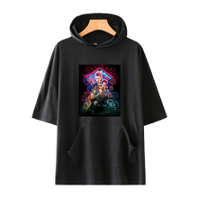 stranger things hoodie Men Summer Hot short-sleeved Hooded Sweatshirt  2019 New Kpop Fashion Trend Harajuku Streetwear 2024 - buy cheap
