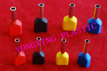 50PCS/lot 2*6.0 TE6014 cable connector splice  insulated terminal block kit  wire cable ferrules 2024 - buy cheap