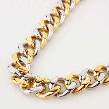 7"-40" Choose High Polished Gold Silver Color 316L Stainless Steel 15MM Cuban Curb Cuban Link Chain Men's Necklace or Bracelet 2024 - buy cheap