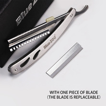 Stainless Steel Straight Edge Razor Folding Shaver Knife Barber Razor Wooden Handle Facial Hair Eyebrow Beard Shave Shaving Tool 2024 - buy cheap