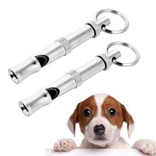 Pet Puppy Dog Whistle Stainless Steel Ultrasonic Flute Sound Repeller Keychain Cat Dog Training Feeding Tool Equipment For Dogs 2024 - buy cheap