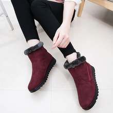 Winter Warm Snow Boots Shoes For Female Warm Plush Shoes Female Ankle Boots  Fashion Waterproof Wedge Platform Women Boot 2024 - buy cheap