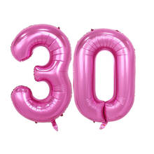 2pcs/lot 40 Inch Number 30 Pink Blue Gold Silver Foil Balloons 30TH Birthday Party Decorations Digtal Air Balloons Adult Party 2024 - buy cheap