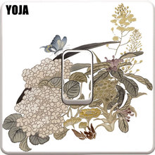 YOJA Warm Butterflies In The Flowers Wall Sticker Colour Switch Decal Living Room Home Decor PVC 8SS0401 2024 - buy cheap