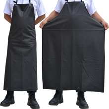 Oil-proof Waterproof Aprons Sleeveless Cooking Men Aprons Kitchen Restaurant Hotel  Adult Chef Black PVC Apron Long For Women 2024 - buy cheap