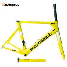 EARRELL-Cuadro de bicicleta de carretera de fibra de carbono Di2, cuadro de engranaje fijo, horquilla, auriculares, abrazadera y tija de sillín, accesorios de carbono 2024 - compra barato