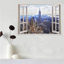 Пользовательские Холст плакат New York City в окне плакат ткань постер на стену, большой размер, принтованный Шелковый ткань SQ0626-IUI6243 2024 - купить недорого