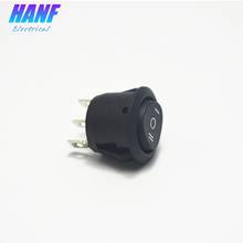 2pcs ON/OFF/ON Black Mini Round Rocker Switch SPDT 3 Pins 6A/250V 10A125V Power 2024 - buy cheap