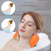 Neck Bathtub Cushion Bath Accessories With Suction Cup 21*31cm PVC Soft Headrest SPA Bath Pillow Home Bathtub Pillow 2024 - buy cheap