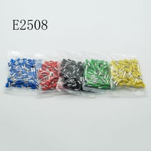 E2508 Tube insulating terminals 2.5MM2  Insulated Cable Wire Connector Insulating Crimp Terminal Connector 100PCS/Pack 2024 - buy cheap